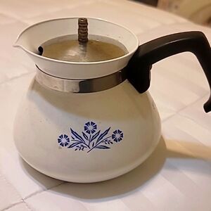 Vintage Corningware Blue Cornflower 6cup coffee pot